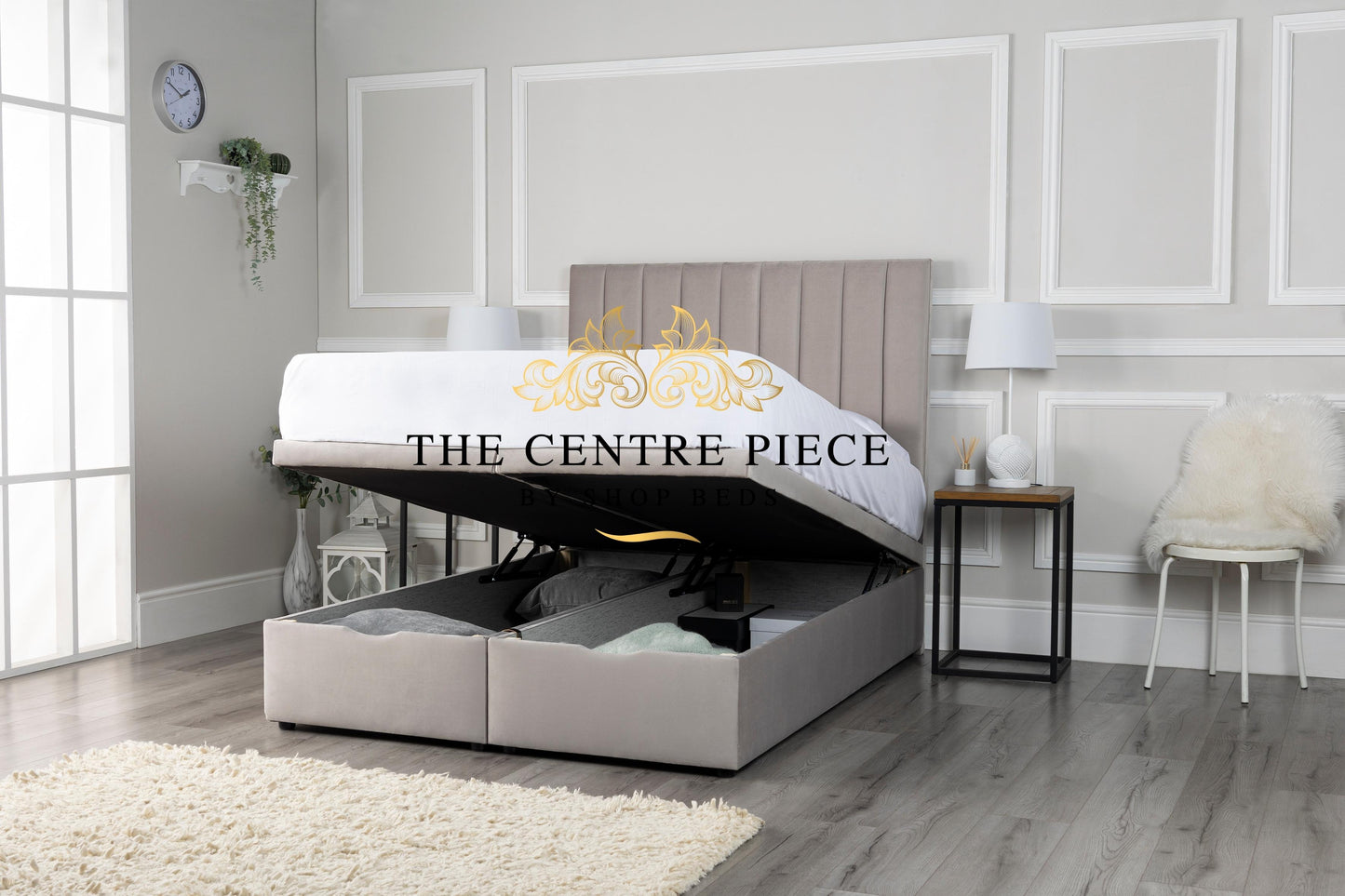 Panel Double Ottoman Divan Bed