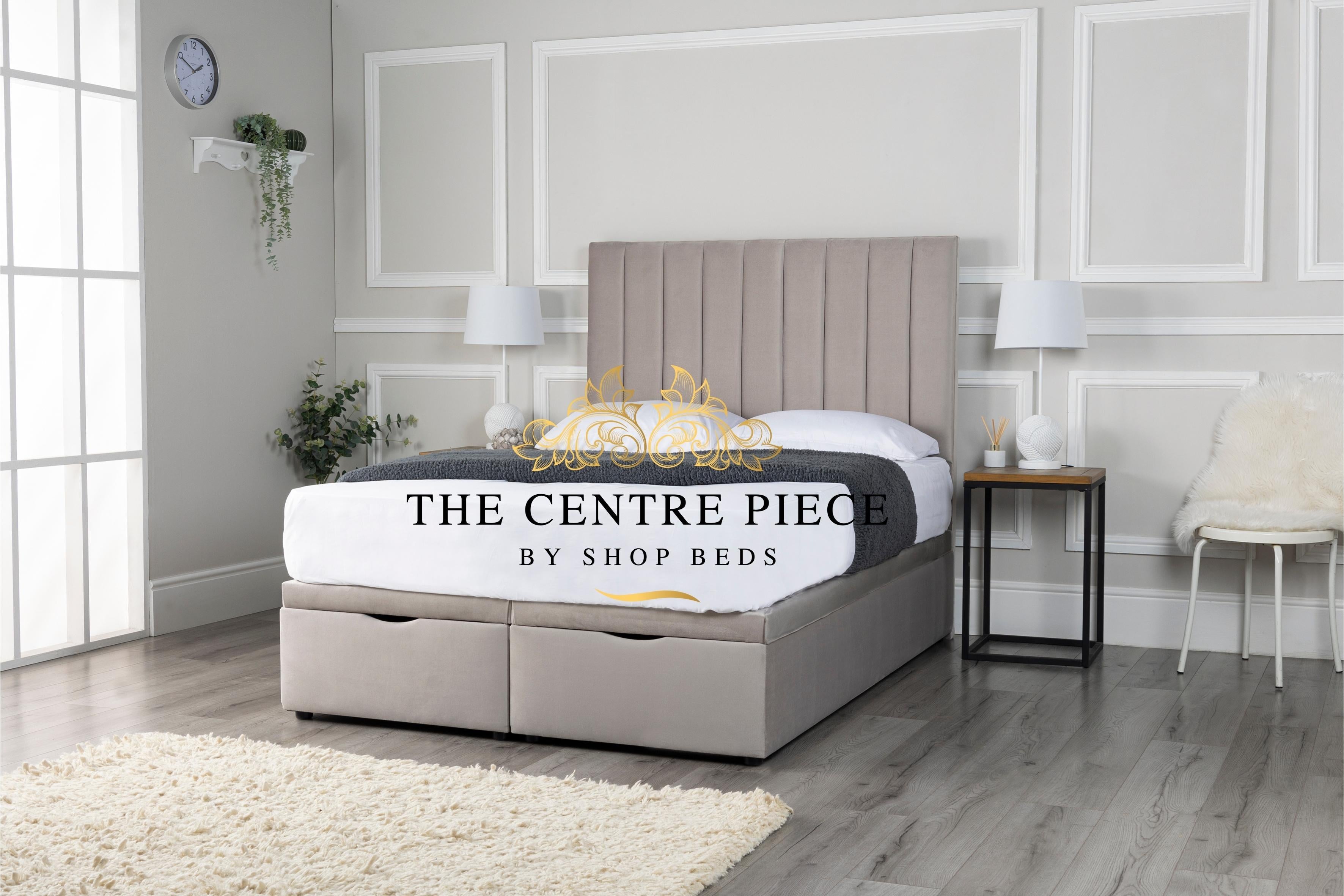 The Panel Solid Divan Ottoman Bed ShopBeds